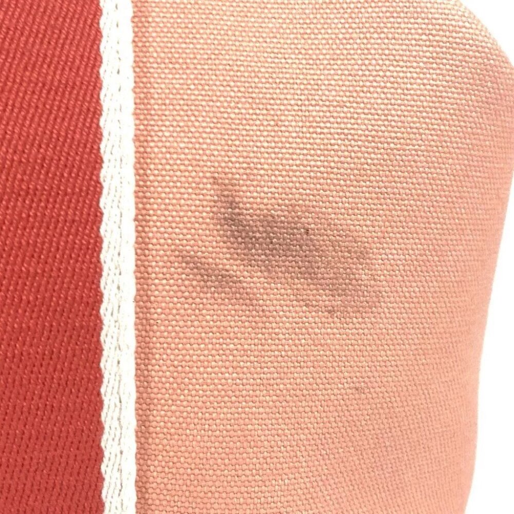 HERMES Bridua Black GM bag vanity bag pouch Hand Bag Canvas pink - Picture 7 of 16